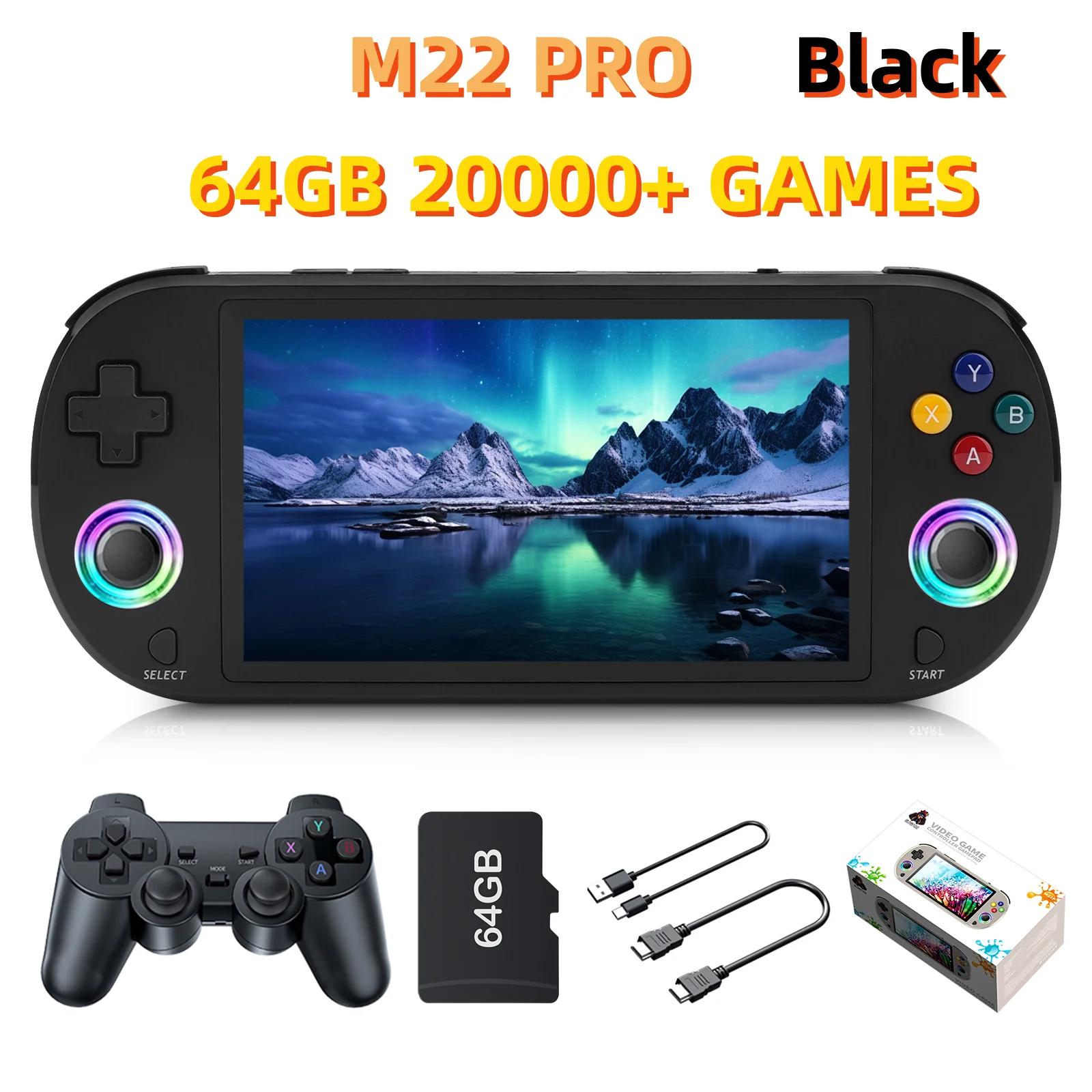 

Новая портативная карманная ретро-игровая приставка M22 Pro, 128 ГБ, с 5,0-дюймовым IPS-экраном 1920*1080, поддержка LINUX Emelec Bundle 1