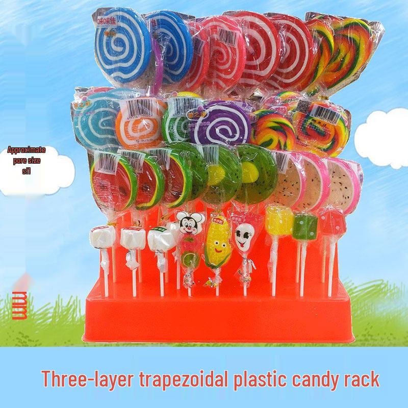 Rotating Lollipop & Candy Display Stand with Cotton Candy Base