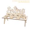 Easter Decoration for Home Wooden Easter Egg Holder Shelves DIY Craft Handmade Ornaments Kids Gift Happy Easter Party Decor 2025