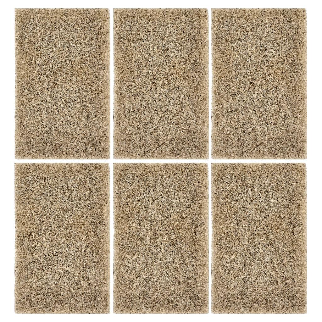 Full Circle, Walnut Shell Scrub Sponges, 6 Pack, 4.4" x 2.75