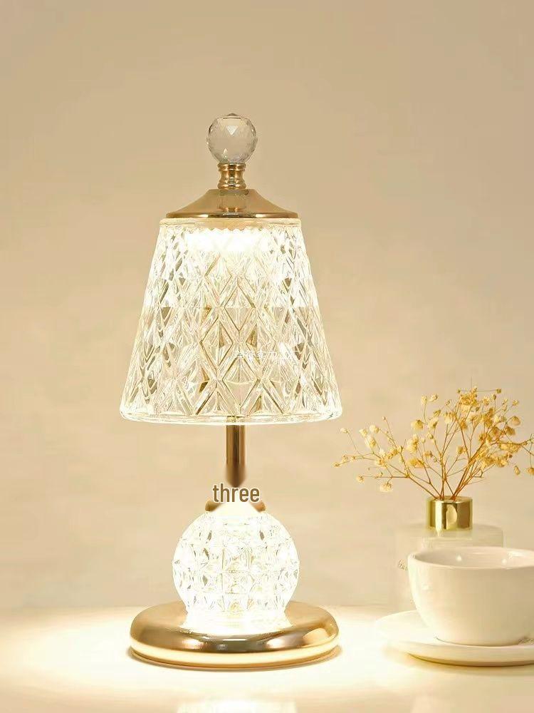 Luxury Crystal Touch Table Lamp for Bedroom - High-End Bedside Atmosphere Light