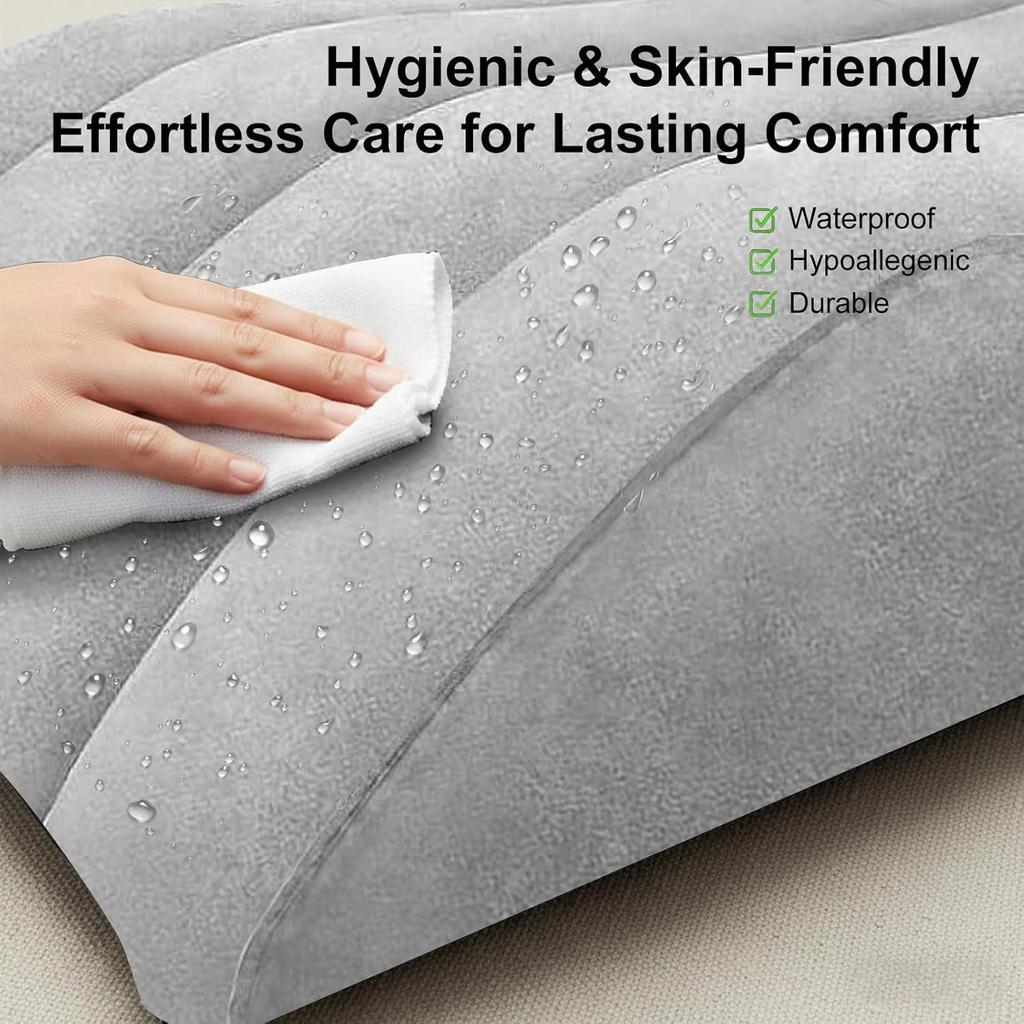 Adjustable PVC Inflatable Leg Pillow for Circulation and Elevation - Dual-Use for Home and Travel