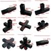 1Pcs 2/3/4/5-Way Square Pipe Fitting 20/25/30mm Cross Pipe Fitting  for 20/25/30mm Square Pipe