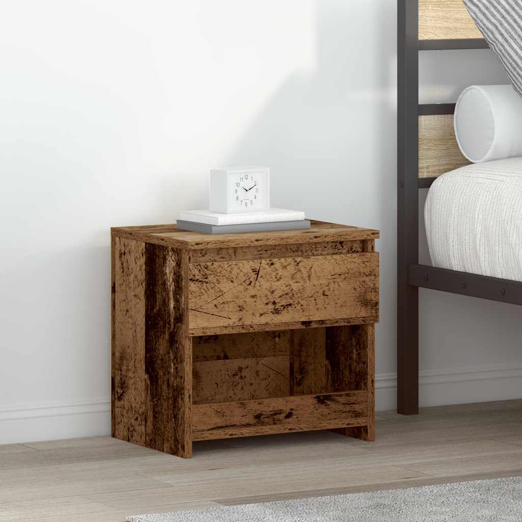 Nightstand with Vintage Wood Look 40 x 30 x 39 cm Engineered Wood