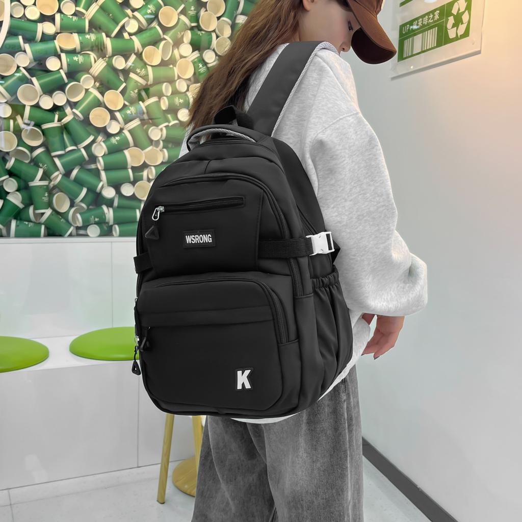 Large capacity backpack female Korean versatile high school student college student schoolbag trendy brand junior high school student backpack