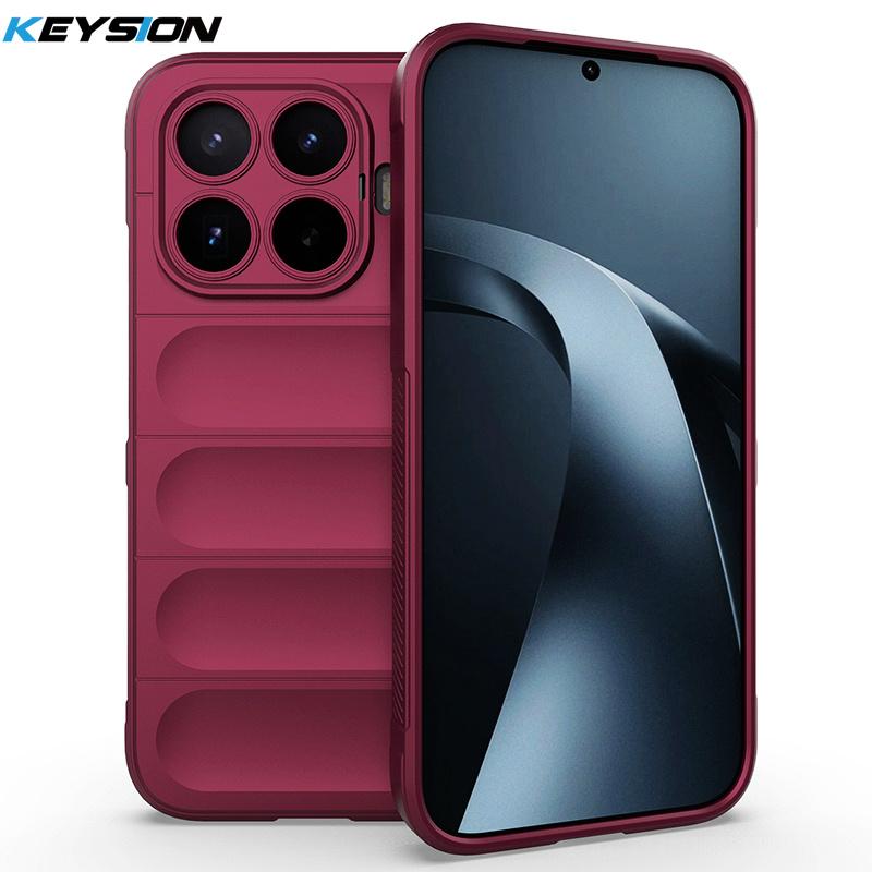KEYSION Heavy Duty Shockproof Matte Phone Case for Xiaomi 17T Pro 5G Anti-skid Soft Silicone Phone Back Cover for Xiaomi 17T 5G