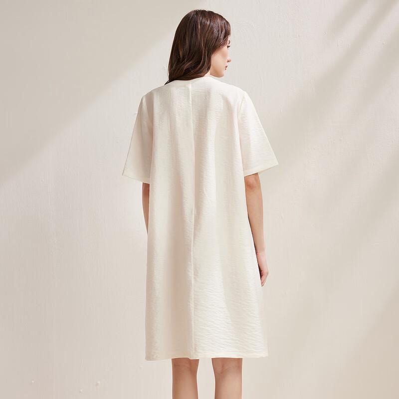 Zhaojun Chinese Style Mulberry Silk Ink Print Half-Sleeve Dress