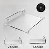 Easy Installation No Punching Acrylic Clear Rack Space Saver U Shape Wall Mounted Shelf with Stickers Storage Shelf Home