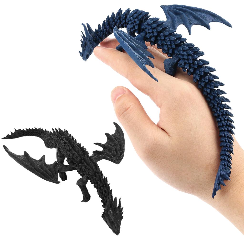 3D Printed Ancient Dragon, Cool Decoration, Simulated Dragon Model Figurine, Movable Joints, Office Decompression Toy
