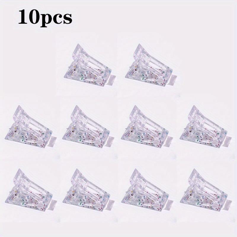 

10 шт. Акриловые зажимы для ногтей Прозрачный гель Быстрое наращивание Зажимы для типсов для ногтей Расширение ногтей УФ-зажимы Маникюр Искусство Инструменты для наращивания Набор 10 pcs