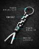 KeyUnity KC02 Paracord Braided 550 Paracord with Titanium Beads and Key Ideal for Folding Lightweight and 1 Keychain and Keychain, Two-Color Ring,