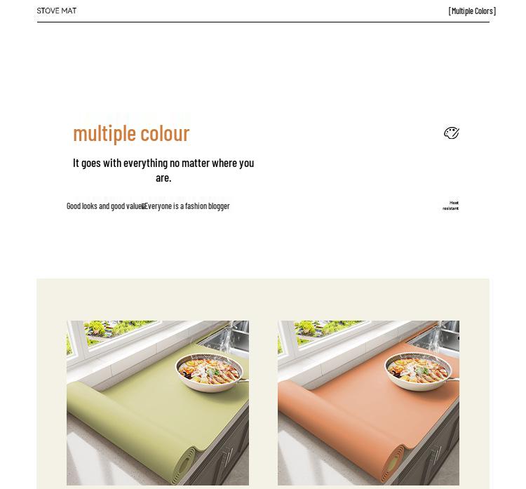 High-Temperature Resistant Silicone Stove Mat, Waterproof & Anti-Scald, Cuttable To Irregular Shapes, Thick Dining Table Protector.