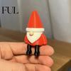 Holiday Shelf Sitter 3D Printed Santa Claus Figurine, Christmas Decoration, Party Supplies Small Gnome Statue for Desktop Home Decor Seasonal