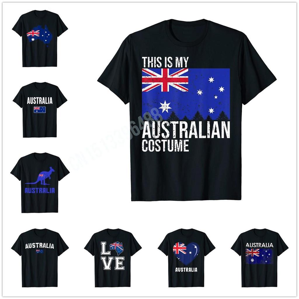ZX More Design Australia Day Funny Australian Map Flag Patriotic TShirt For Men Women T Shirt Hip Hop Tops Cotton Tees