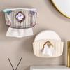 Wall Mounted Tissue Holder Creative Napkin Storage Box Miscellaneous Organizer Tissue Box  Bathroom