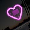 Solar Heart LED Car Light Wireless Decorative Lamp for Triangle & Rear Window Suction Cup Mount Romantic Atmosphere Night Light Auto Accessory