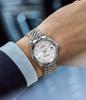 BUREI Automatic Date Mechanical Silver Watch Men's Watch, Waterproof, Analog, Display, Movement, Popular, Stylish, Simple, Casual,