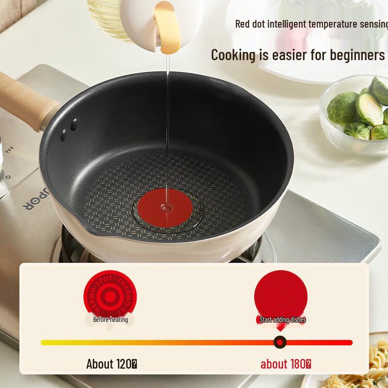 SUPOR Lightweight Red Dot Non-stick Deep Frying Pan