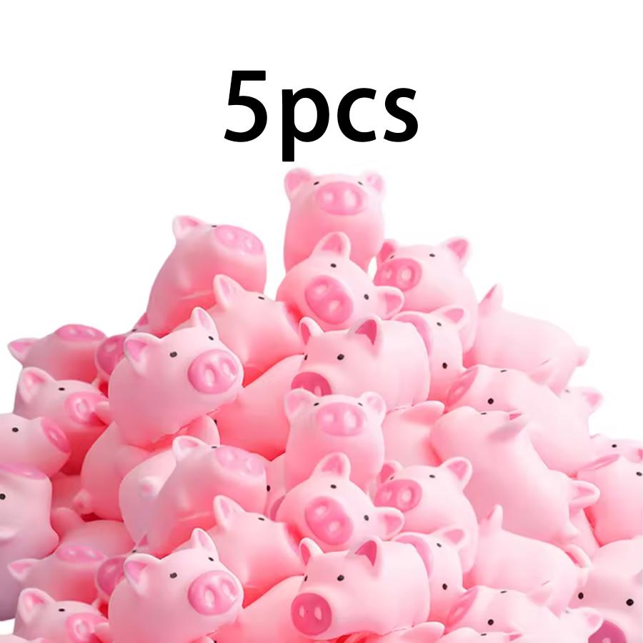 5/15/30pcs Pink Pig Durable Stress Relief Supplies Pet Dog Chew Squishy Toys Squeeze Decompression Tool Birthday Gift XJM