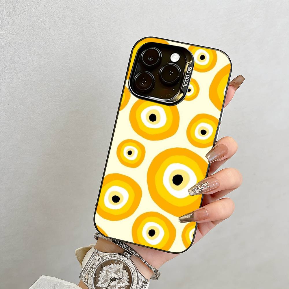 pupil-shaped Phone Case For iPhone 17,16,15,14,13,12,11 Plus,Pro Max,XS,Colorful Silver Phone case Funda Cover iPhone17Pro
