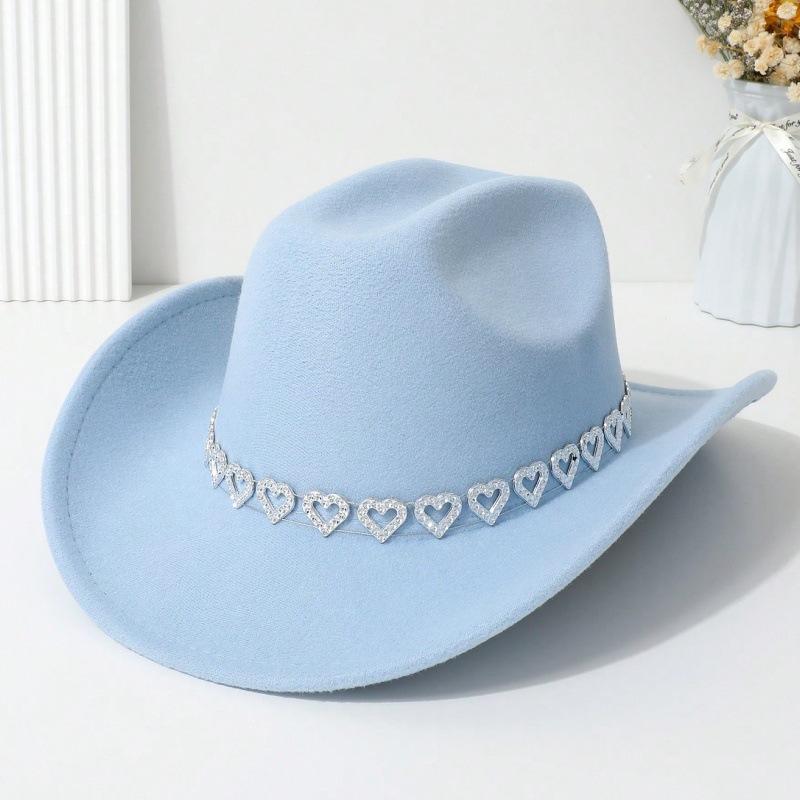 Love jazz top hat high quality woolen western cowboy hat summer men and women holiday party bride