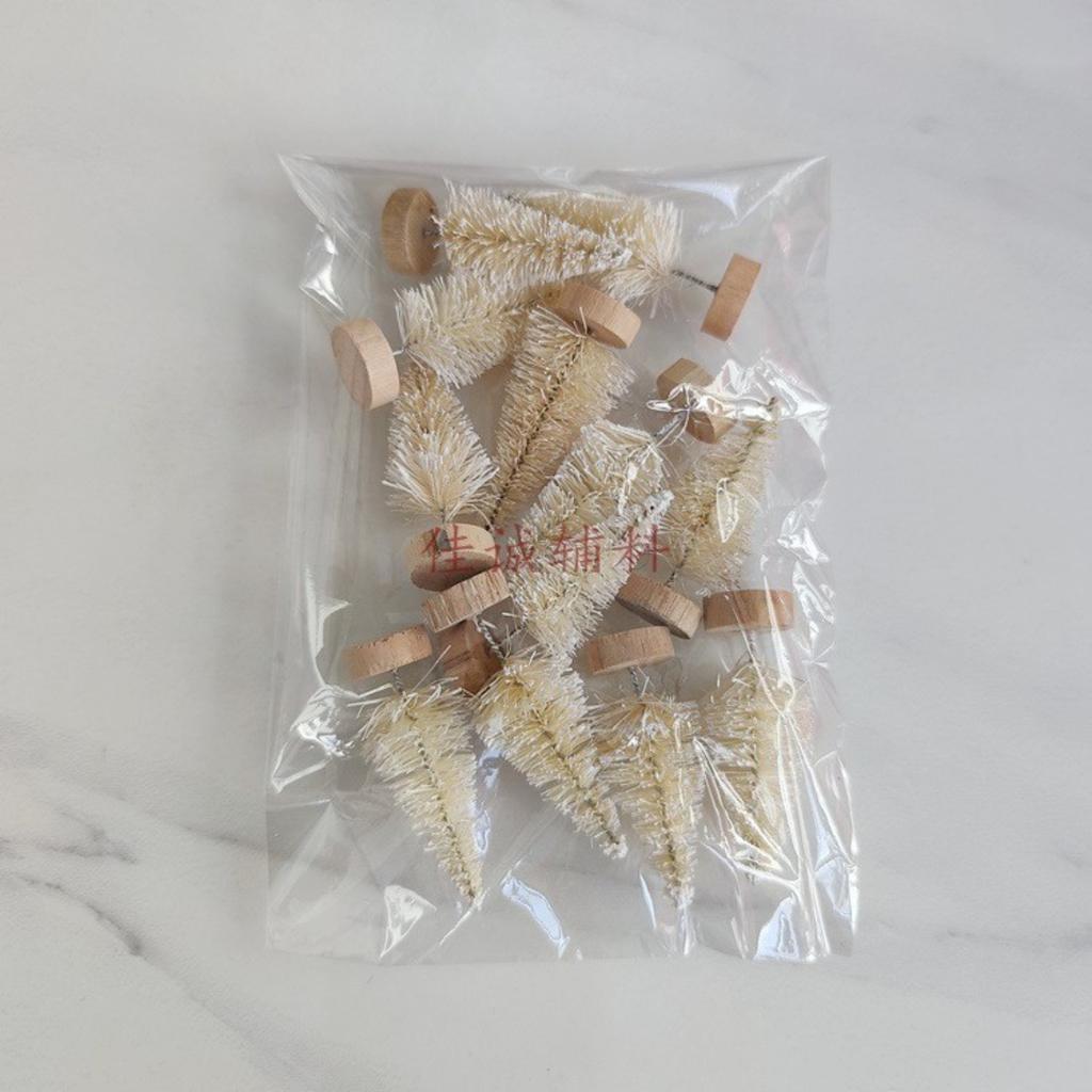 Bagged Christmas Tree Sisal-Wrapped Snow-Capped Decorative Christmas Tree