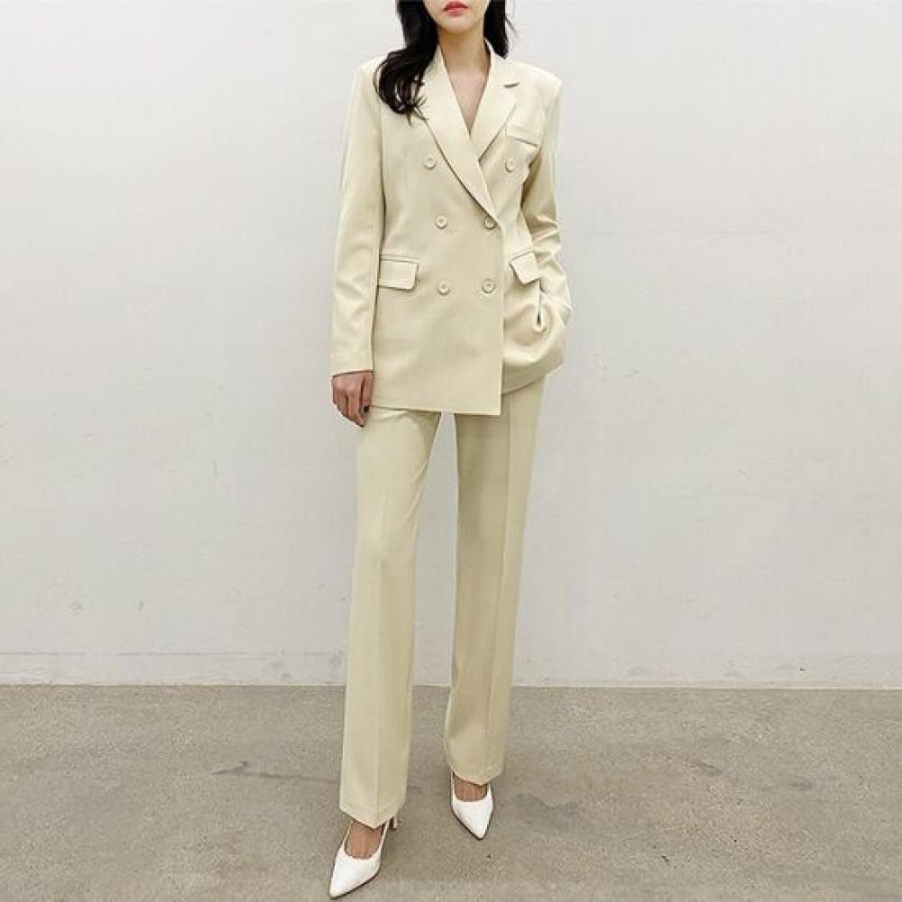 Style Latte Pants Pastel Slim Fit