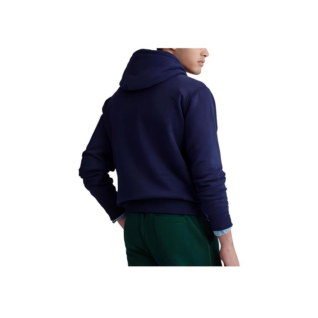 Polo Ralph Lauren FW23 Patch Hooded Fleece Long Sleeve Sweatshirt Men sweatshirt Navy-Blue 710763795-001