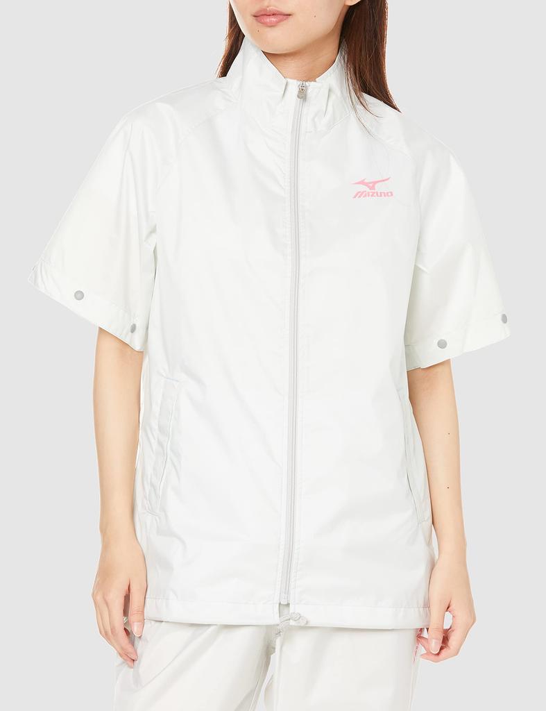 Mizuno Golf Wear Rain Suit Top and Bottom Water Resistance Silver M Set, 15,000mm, 52MG9C01, Women's, Gray,