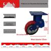 4/5/6/8 Inch PU Iron Core Shock Absorbing Polyurethane Wheel Heavy Duty Caster