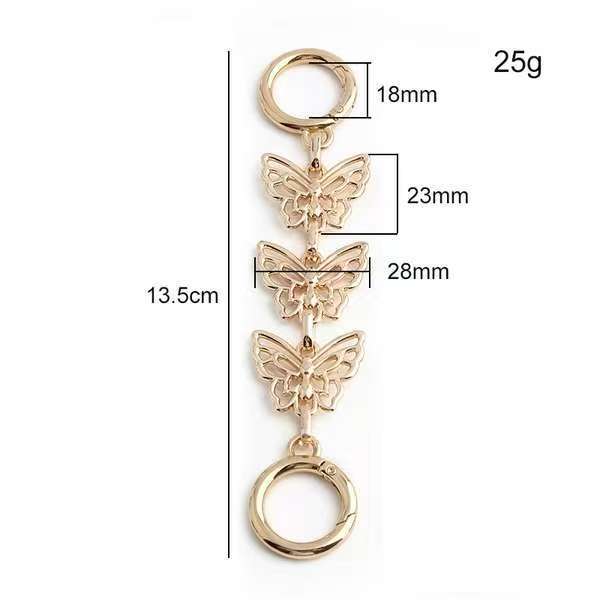 1 st Fjärilsplånbok Förlängare Väskkedja Rem Handväska Axelrem Kedja DIY Kedjeförlängare