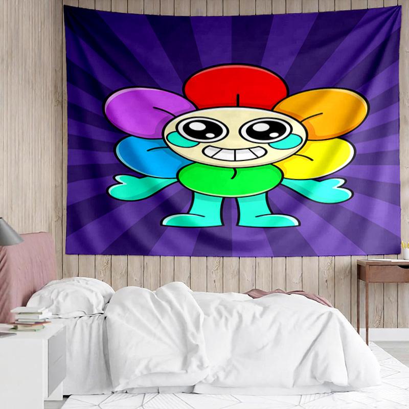 1PC Cartoon Characters Dandy Collage Tapestry Accessories Playroom Tapestry, for Bedroom,Livingroom, dormitory Room Wall Decor Fan Birthday Gifts