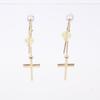 MIZUKI 14K Cross Chain Earring goldUsed