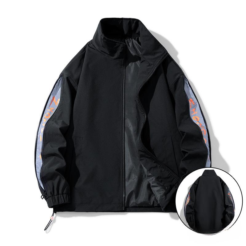 American Crew Neck Loose Baseball Jersey Versatile Casual Korean Version Spring and Autumn Jacket Couple Double-sided Men's Jacket