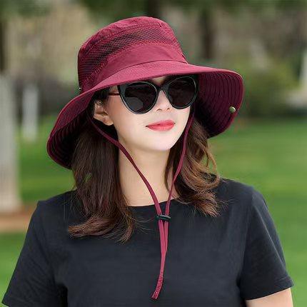 Men's Summer Sun Hat Outdoor Fishing Hiking Sunscreen Hat Sun Cap Fisherman Hat UV Protection Breathable Hat