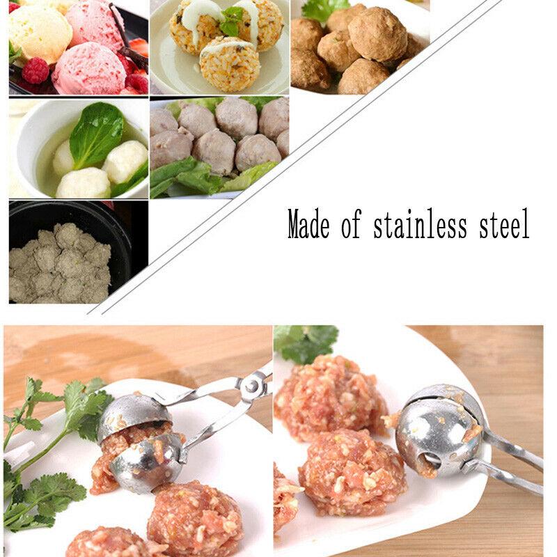 Lžíce na výrobu masových kuliček Nepřilnavý kuchyňský nástroj na vaření masa z nerezové oceli