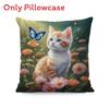 Animal Print Cushion Cover Soft Plush Cartoon Decor For Living Room Sofa