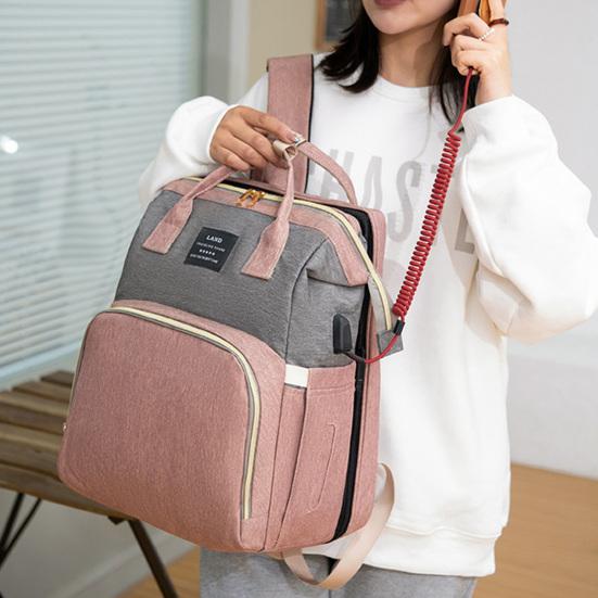 Diaper Bag Backpack Large Capacity Baby Essentials Backpack with Changing Station Multifunctional Convertible Diaper