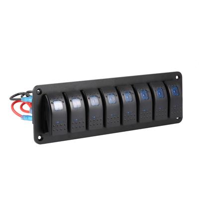 8 Çete Deniz Tekne Rocker Anahtarı Paneli, 12 V/24 V Su Geçirmez RV Araba Kamyon Deniz için LED Anahtar Paneli