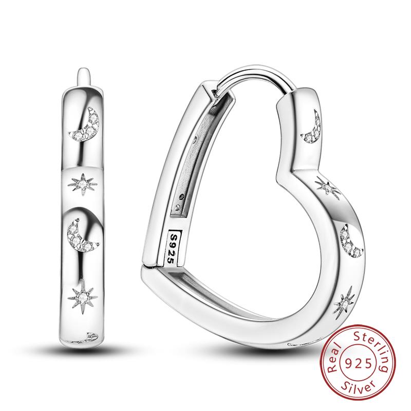 Hot 925 Sterling Silver Earrings Charm Simple Shining Lotus Zircon Wedding Women Jewelry Gift