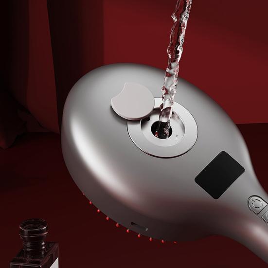 Elektrikli Sprey Saç Derisi Masaj Fırçası 2'si 1 Arada Çok Amaçlı Titreşimli Baş Masaj Aletleri USB Şarj Edilebilir Taşınabilir Kablosuz Masaj Dolaşık Açıcı Tarak