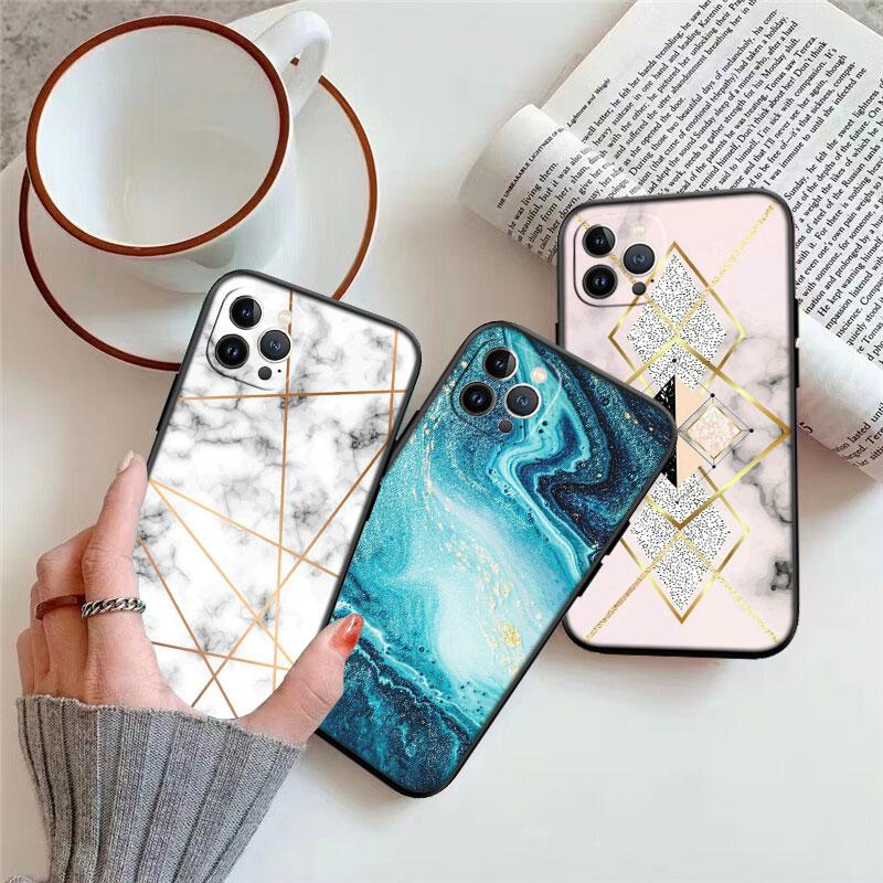 IK37 gold marble Line New High-End Shell Phone Case for Redmi Note 8 9 Pro Max 9S 9T 9C NFC 8T 8A 10A A4