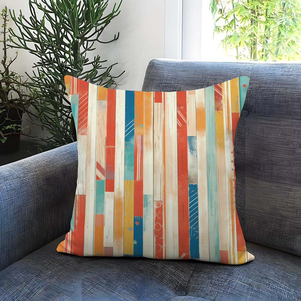 

Fashion S-SStriped Cushion Cover Comfortable Reversible Pillow Cover Ideal for Car Sofa Bedroom & Beyond 30cmx30cm