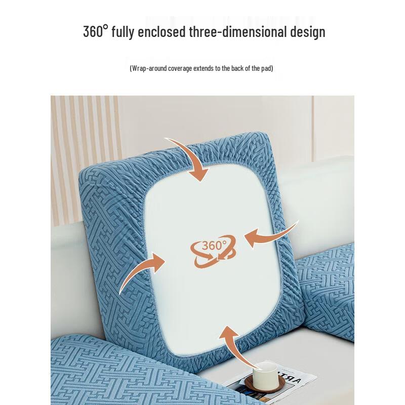 HANDUNYOU Vitality Orange Full-Wrap Sofa Cover