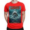 The Deep Blue Jaws Great White Impasto Movie Poster Tribute Funny Graphic 100 Cotton Tshirt Jaws Tops Tees For Unisex