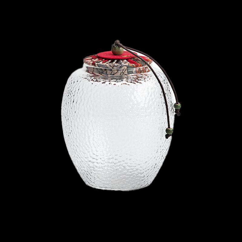 

Elegant Glass Tea Storage Jar