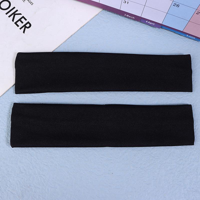 

2Pcs Unisex Summer Sports Yoga Headband Simple Adjustable Running Sweat-Absorbing Elastic Single-Color Hair Band 2pcs чёрный