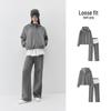Semir Damen Fleece Sportliches Kapuzen-Zweiteiler-Set