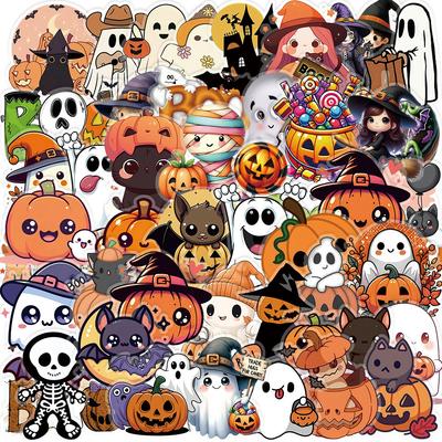 50 Stück Neue Halloween Transparente Sticker - DIY Deko für Handys, Gepäck, Notizbücher & Geschenkboxen AnimeWorlds Store