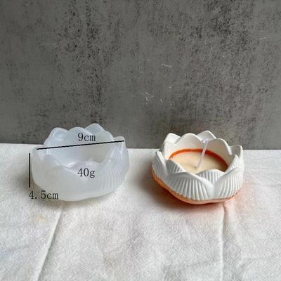 Lotus Kerzenständer Silikonform DIY Kerzenhalter Gips Harzform Kerzenbecher Vorratsbehälter Gipsform Home Dekoration